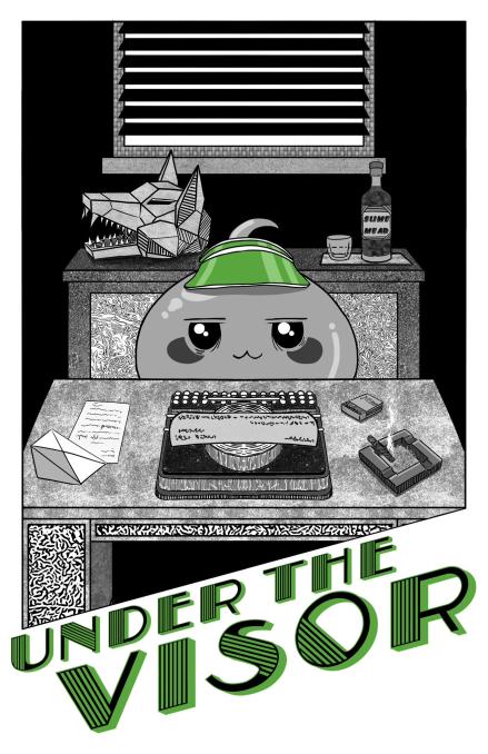TheOmegaPaladin 'under the Visor' Sticker 4 X 4