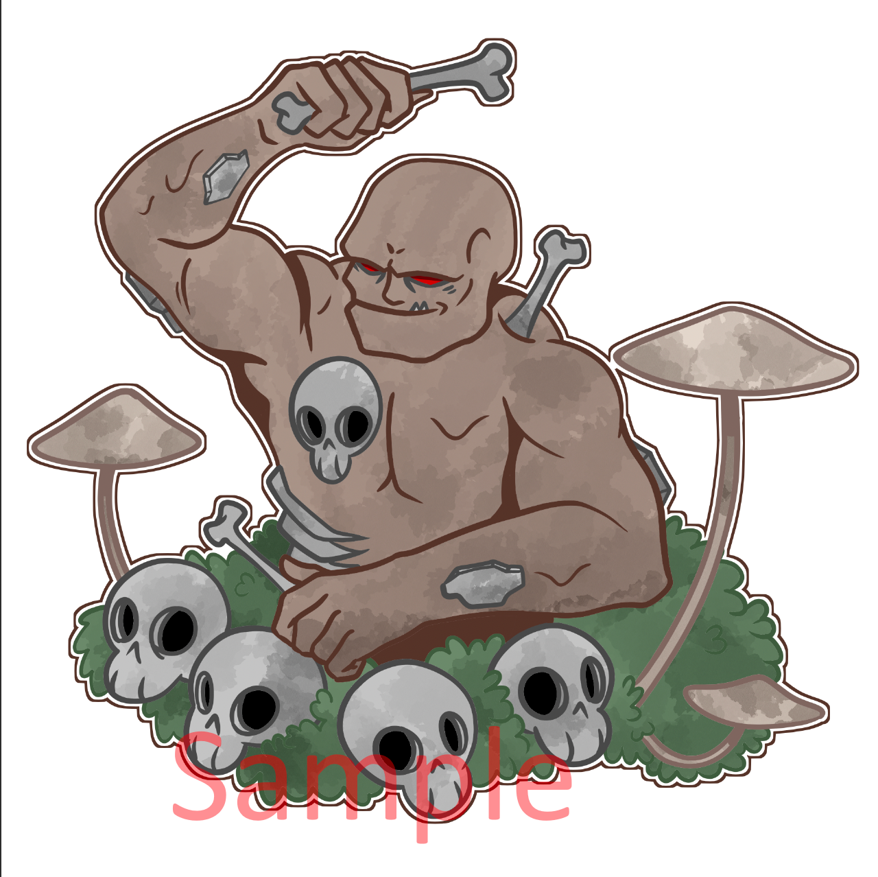 Berk Drummer 4 Inch Sticker